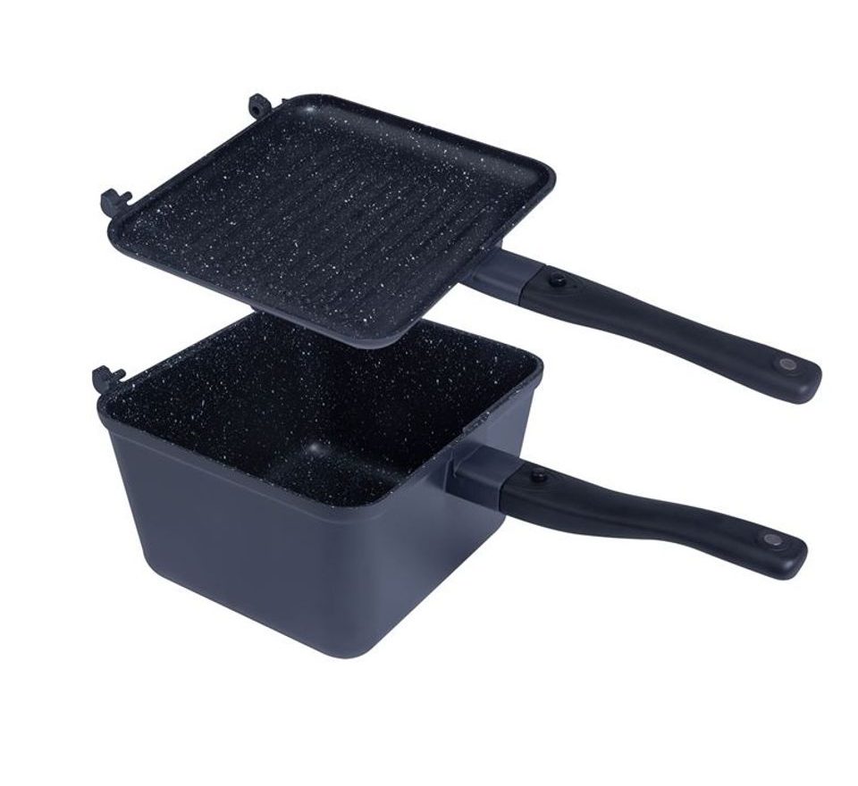 RidgeMonkey Pánev Connect Deep Pan and Griddle XL Granite Edition