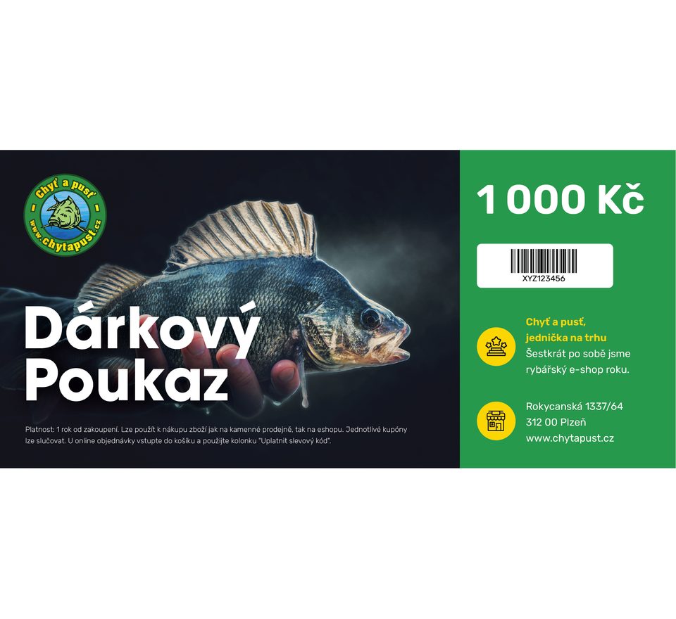 Chyť a pusť Dárkový poukaz 1000 Kč