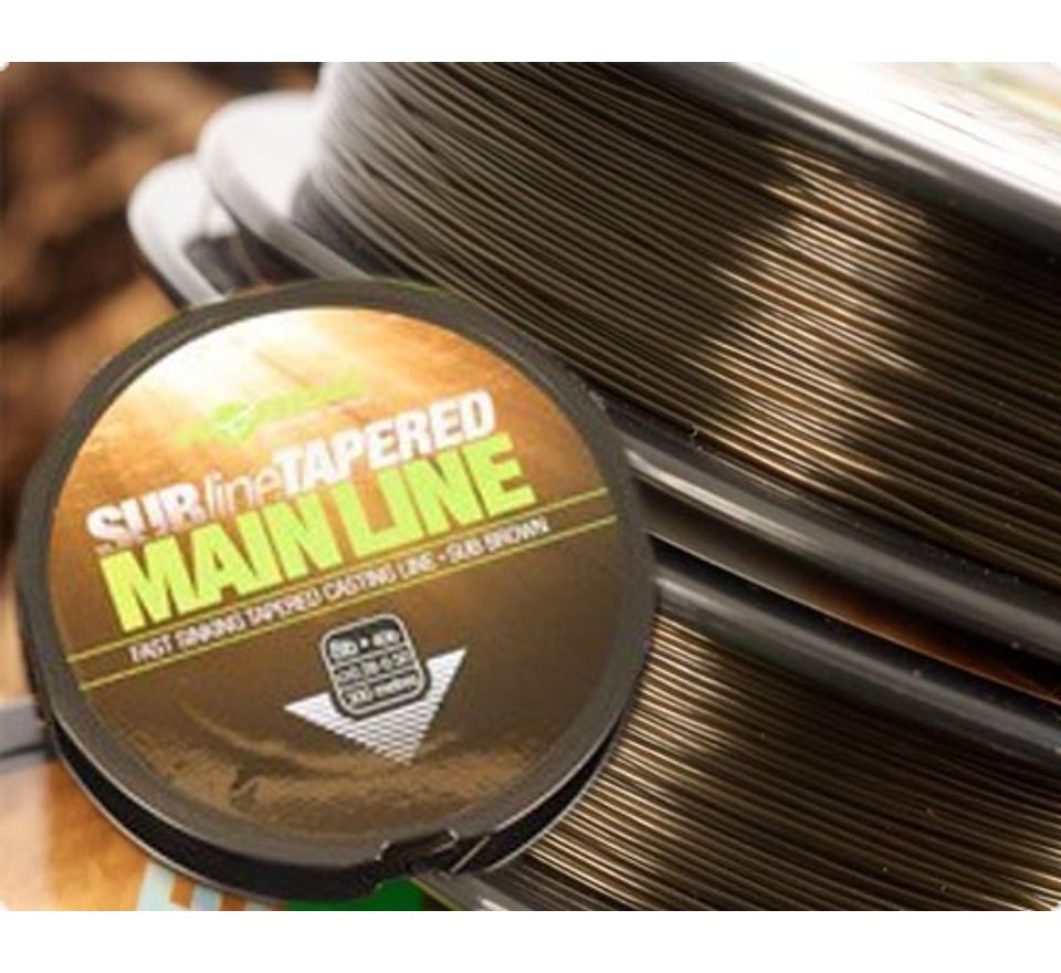 Korda Ujímaný vlasec Subline Tapered Mainline 0,33-0,50mm brown 300m