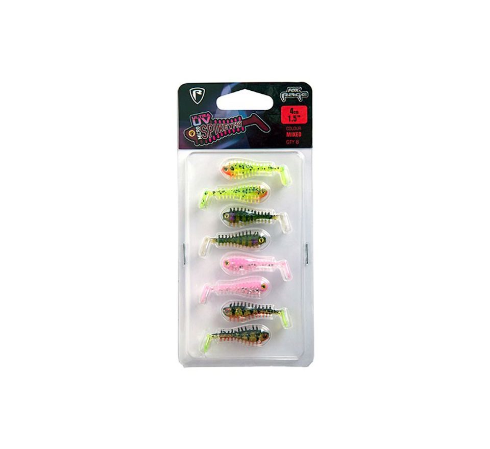 Fox Rage Gumová nástraha Micro Spikey Fry UV Mixed colour 4cm 8ks