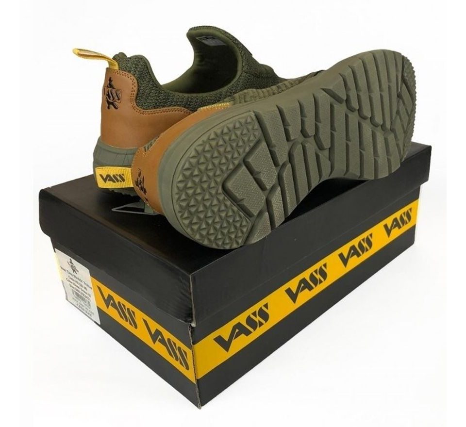 Vass Boty Easy Stretch Fishing Trainer Khaki