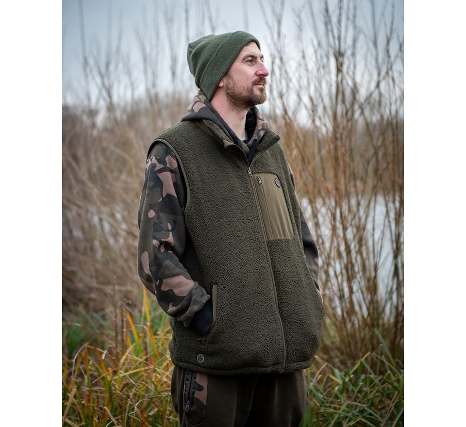 Fox Vesta Olive Sherpa Hybrid Gilet