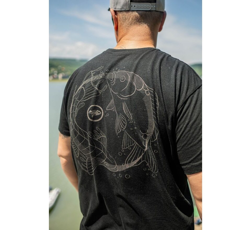 Giants fishing Tričko pánske čierne Kapry v kruhu