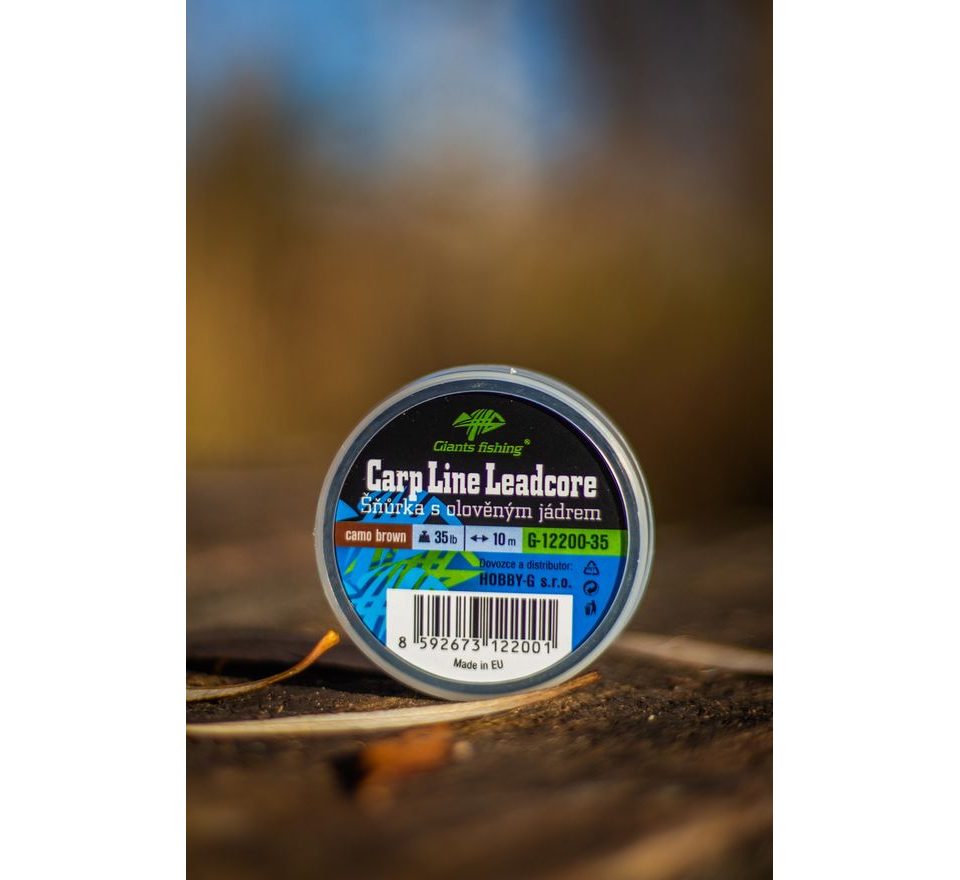 Giants fishing Olověná šňůra Carp Line Leadcore Camo brown 10m