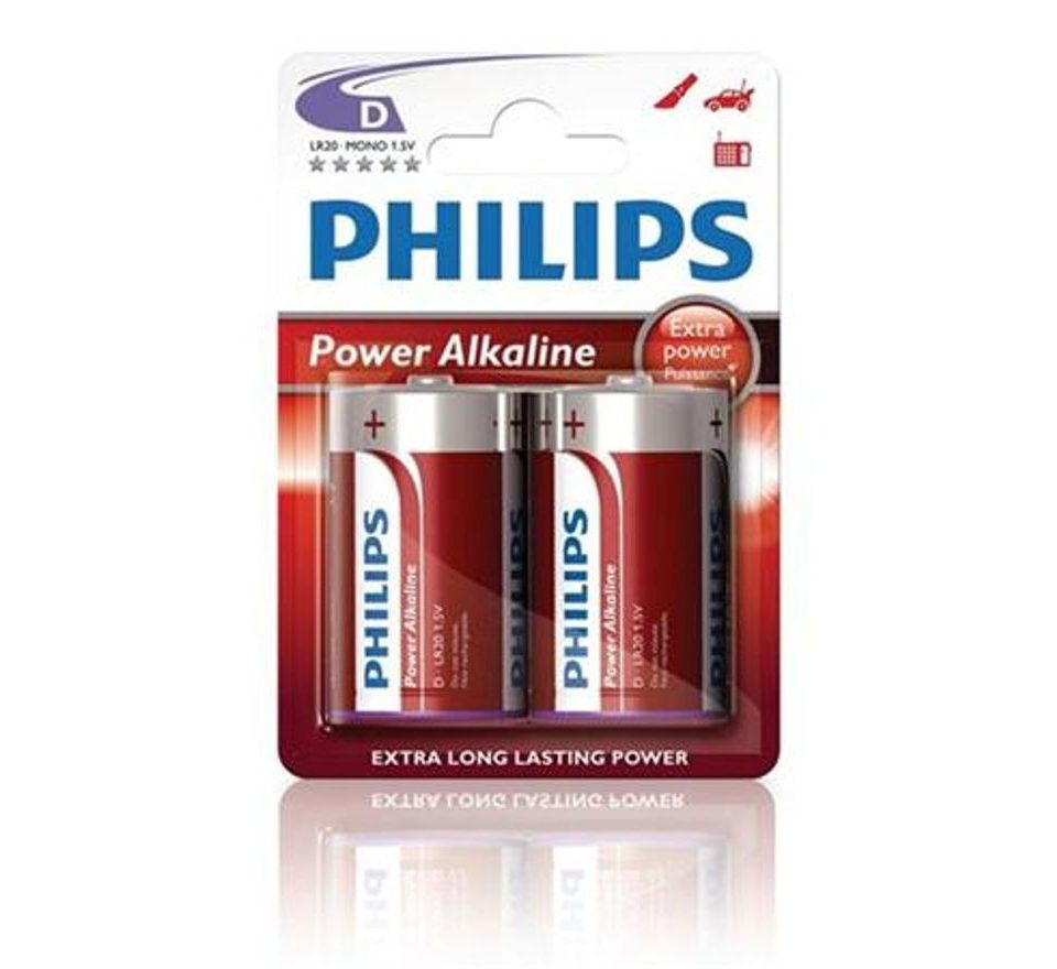 Philips Baterie PowerLife D LR20 P2B10 2ks (buřty)