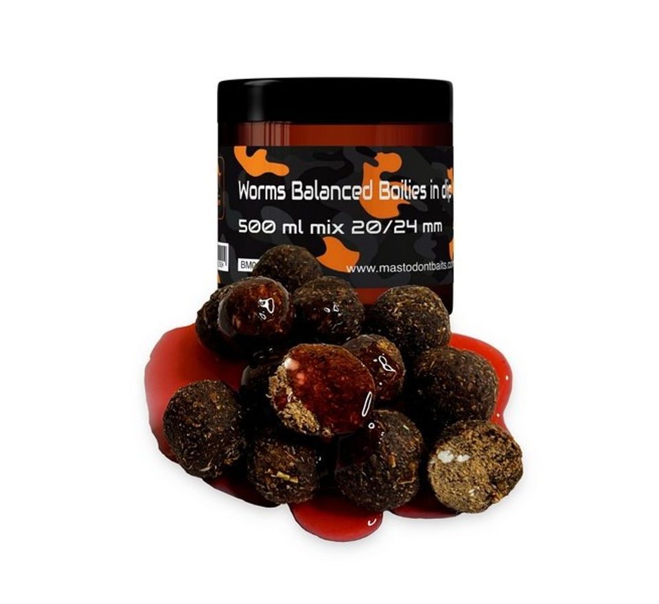 Mastodont Baits Boilies Balanced Boilies in dip mix 20/24mm 500ml