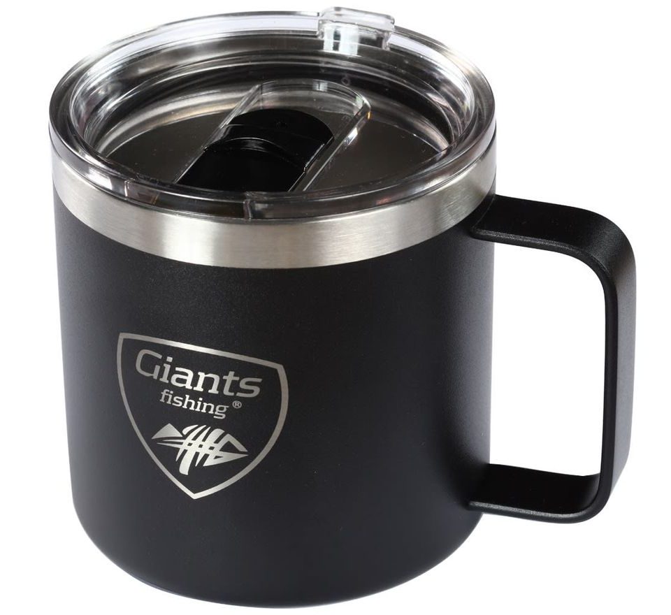 Giants fishing Akční set Nerezový thermo hrnek 400ml + Sada nerezových příborů