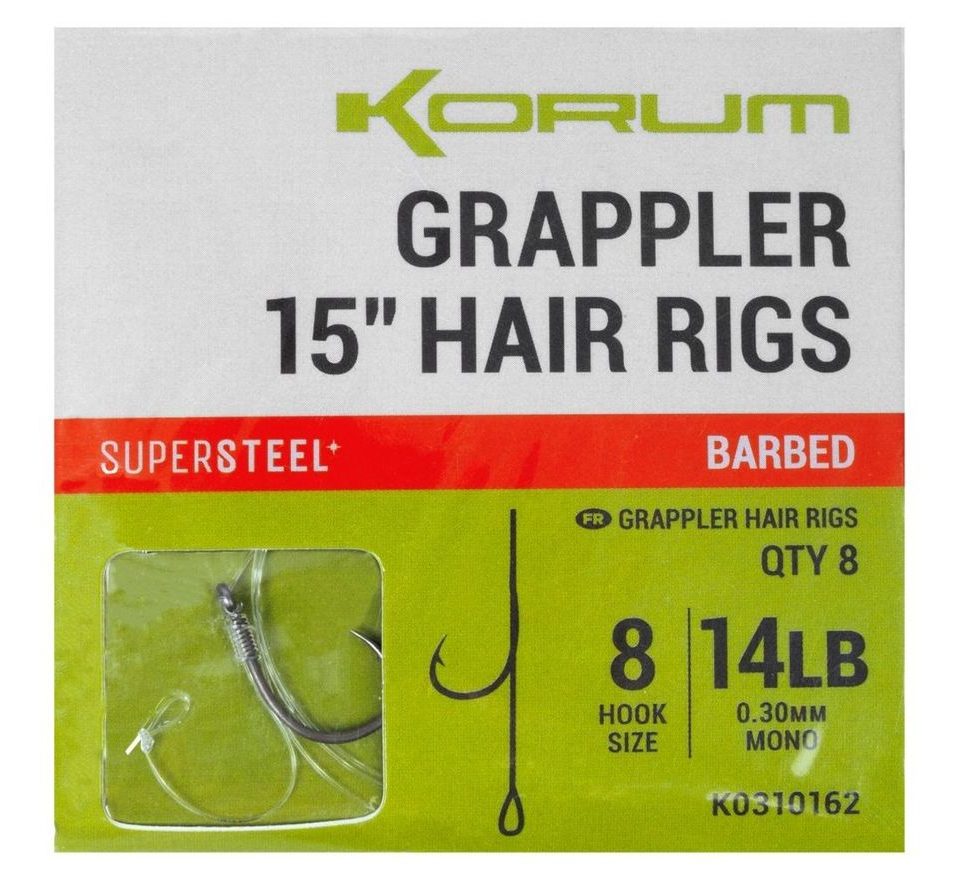 Korum Hotové návazce Grappler Hair Rigs 15" 8ks