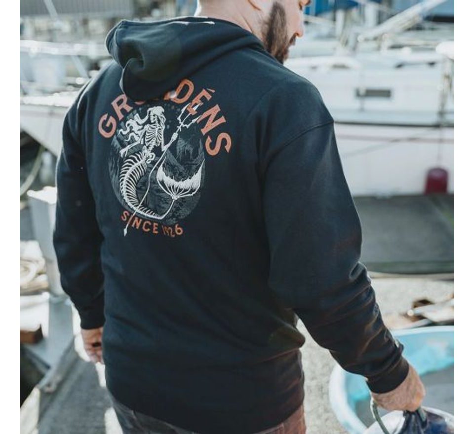 Grundéns Mikina Displacement DWR Hoodie Dead Reckoning Black