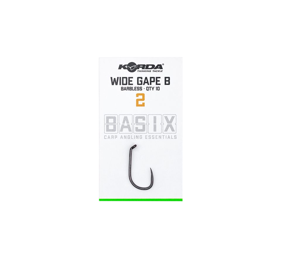 Korda Háčky Basix Wide Gape Barbless 10ks