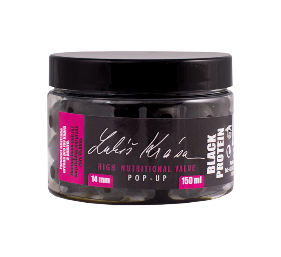 LK Baits Pop-up Lukas Krasa Black Protein 14mm 150ml