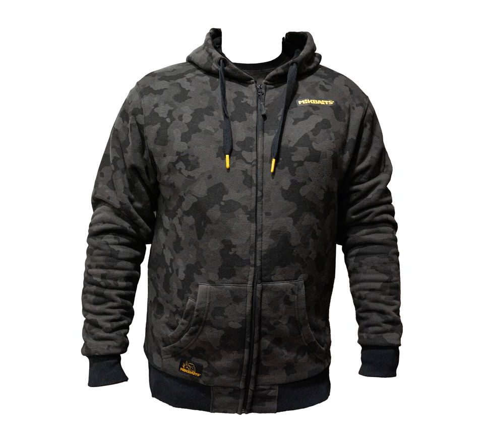 Mikbaits Bunda so zipsom Black Camou Sherpa čierna