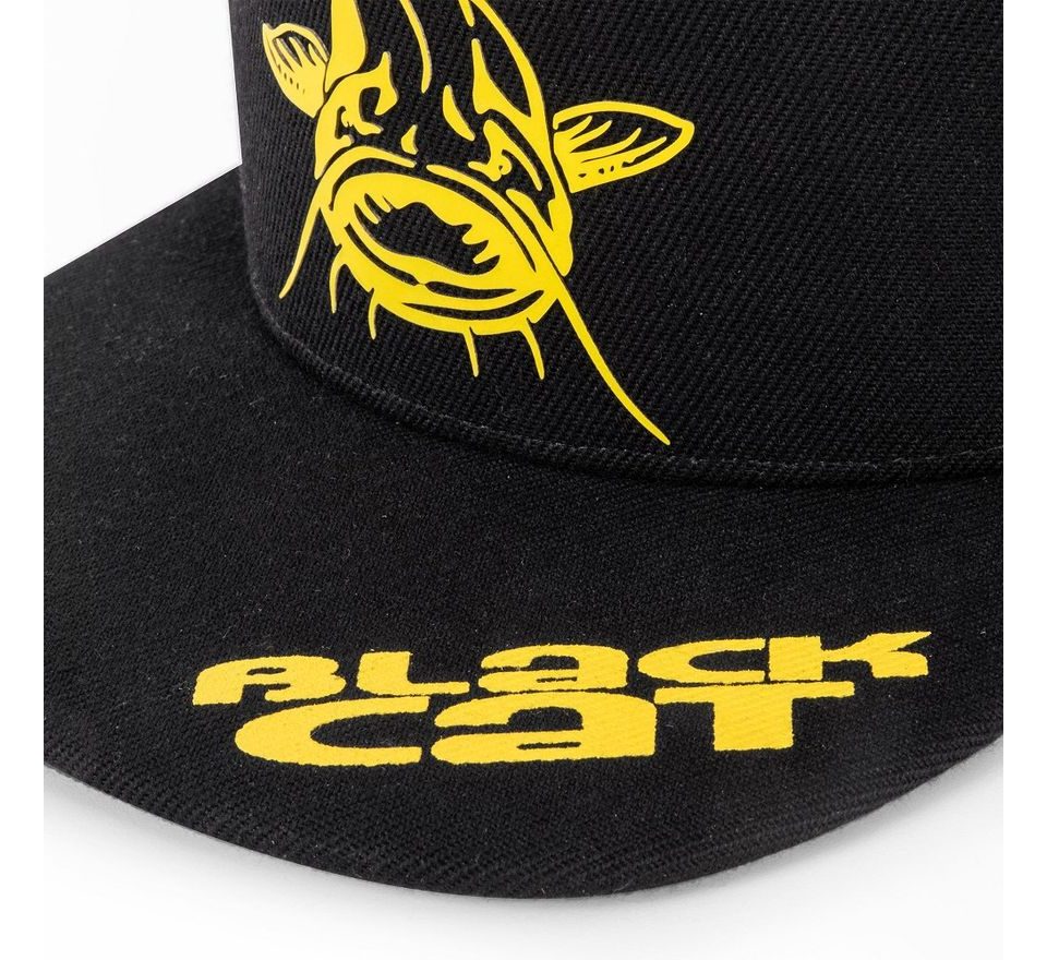 Black Cat Kšiltovka Black Flat Peak Cap