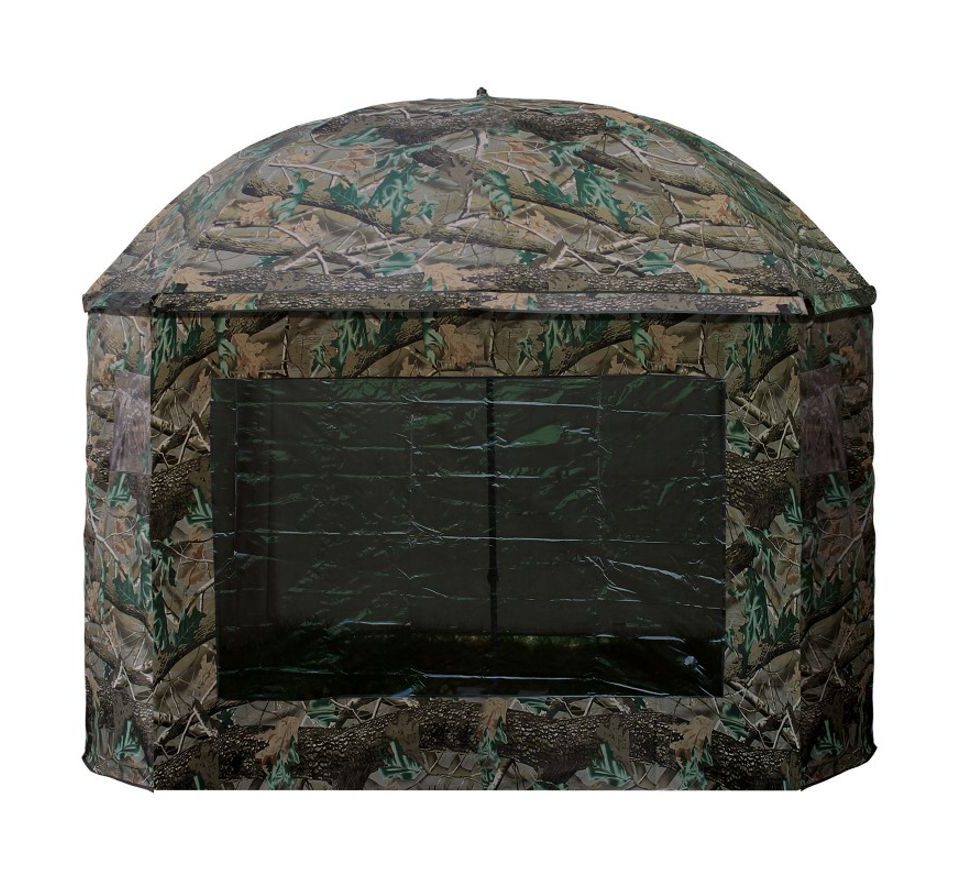 Suretti Deštník s bočnicí Full Cover 2man Camo 3,2m + set na podporu deštníku