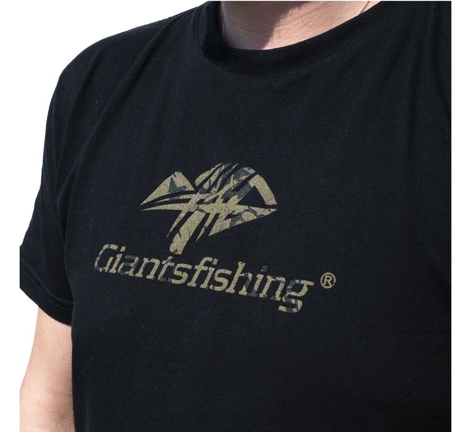 Giants Fishing Tričko pánske čierne Camo Logo