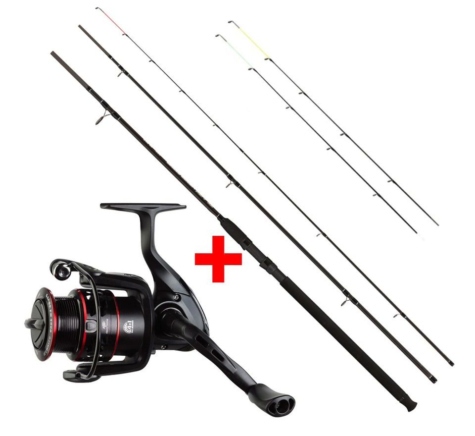 Giants Fishing Prút Black Method Feeder 3.3m 40-90g + Naviják Gaube FD 3000