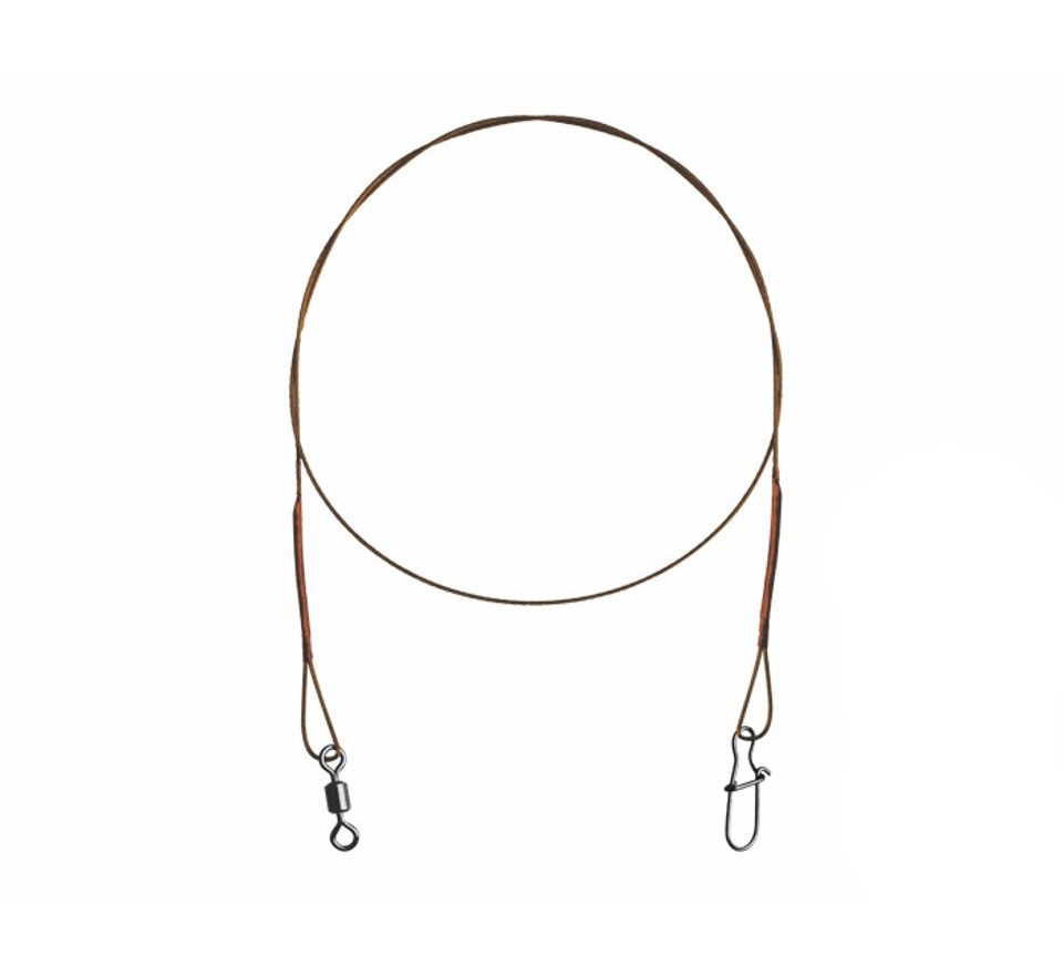 Delphin Ocelové lanko Bomb! s obratl. a karabinkou 49 vláken