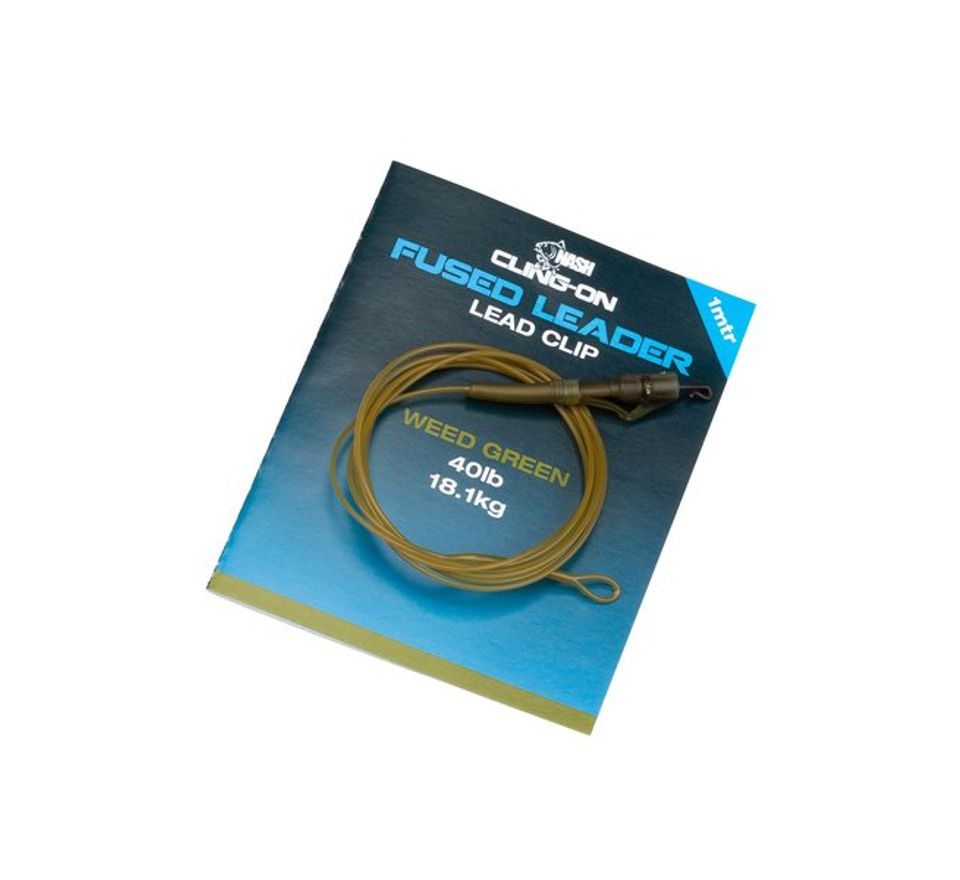Nash Montáž Cling-On Fused Lead Clip Leader 1m