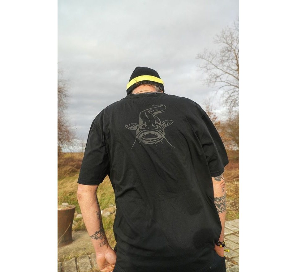 Black Cat Triko Logo Black T-Shirt