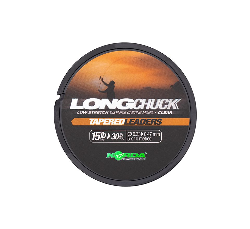 Korda Ujímaný Šokový Vlasec LongChuck Tapered Leaders 5x10m