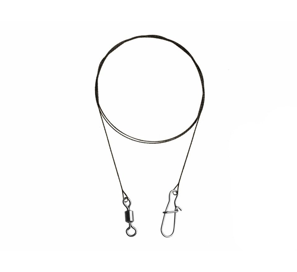 Delphin Wolfrámové lanko Bomb! s obratlíkom a karabínkou 2ks