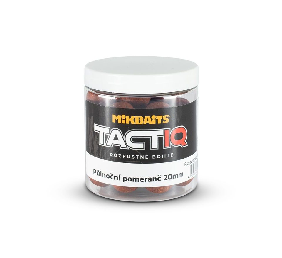 Mikbaits Rozpustné boilie TactiQ Půlnoční pomeranč 250ml