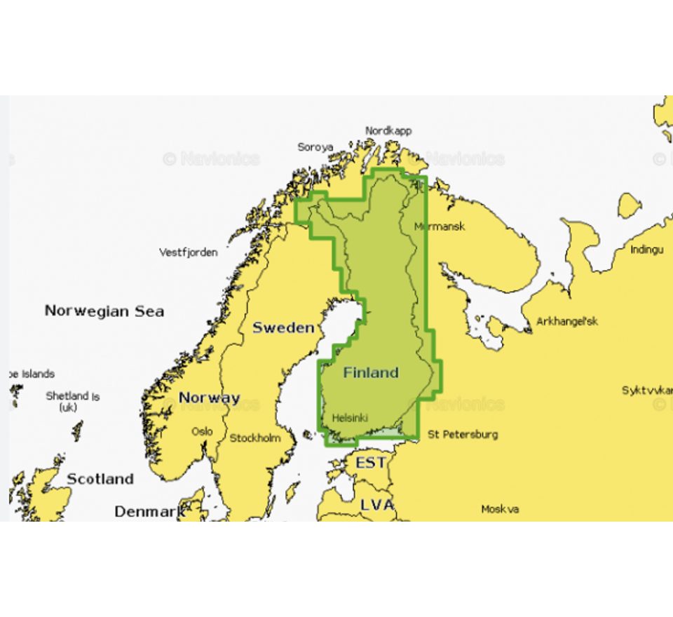 Navionics+ Mapy Fínsko