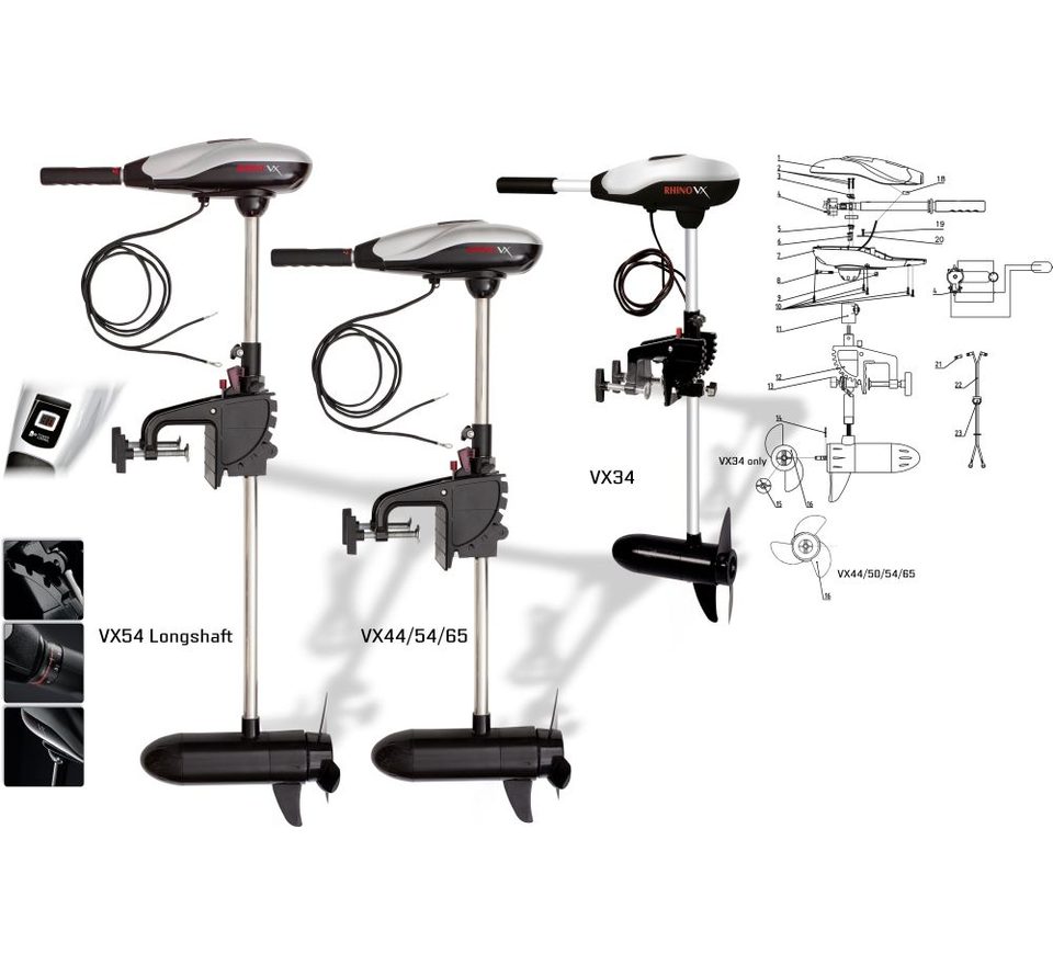 Rhino Elektromotor VX 54 Long Shaft