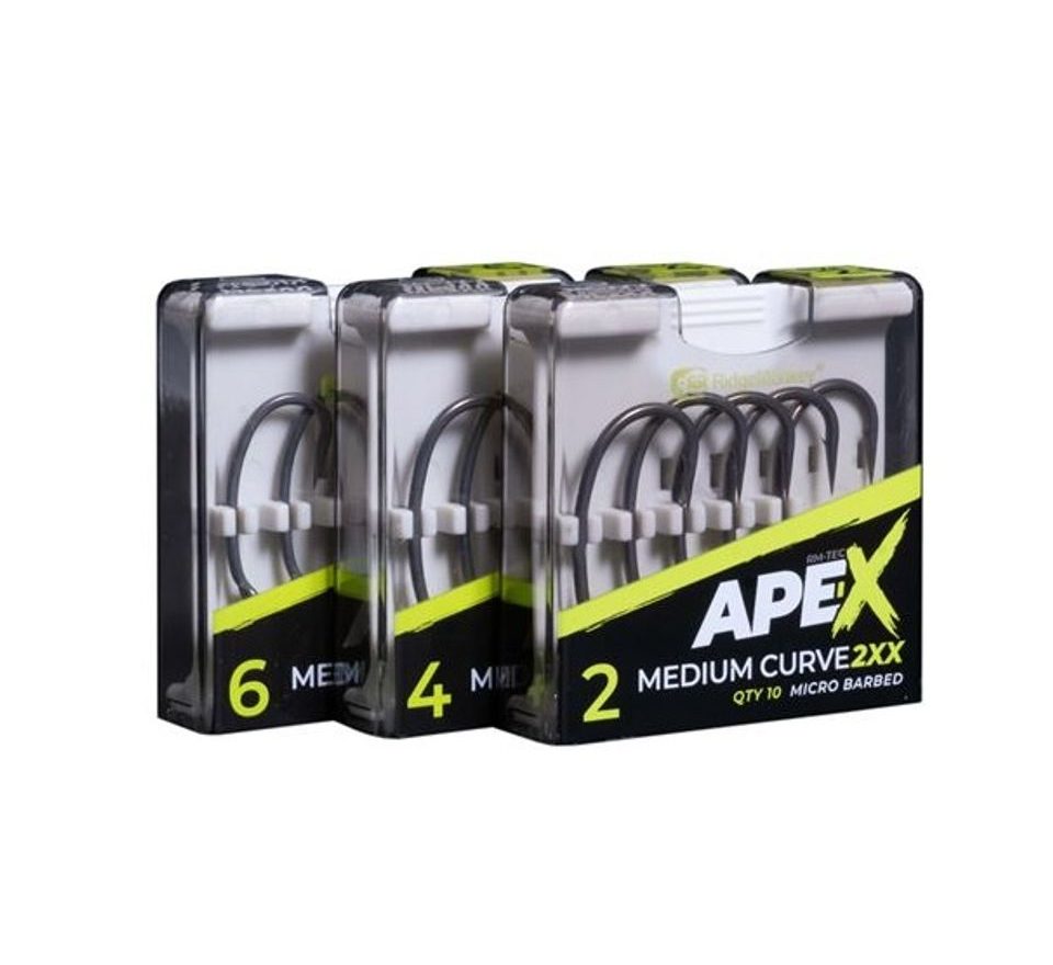 RidgeMonkey Háčiky Ape-X Medium Curve 2XX Barbed 10ks