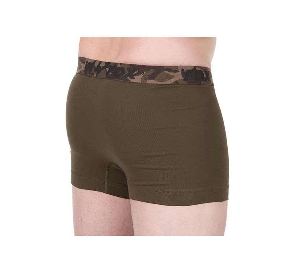 Fox Trenky Boxer Shorts Khaki/Čierne 2ks