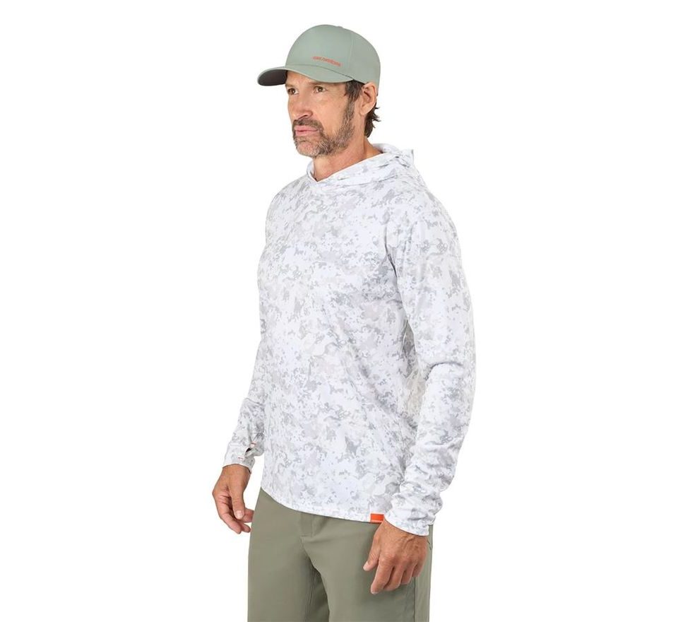 Grundéns UV Tričko Tough Sun Masked Hoodie Squall Camo