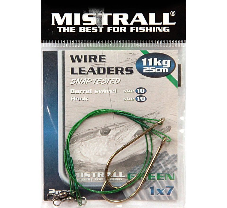 Mistrall Ocelové lanko Návazec s jednoháčkem 2ks