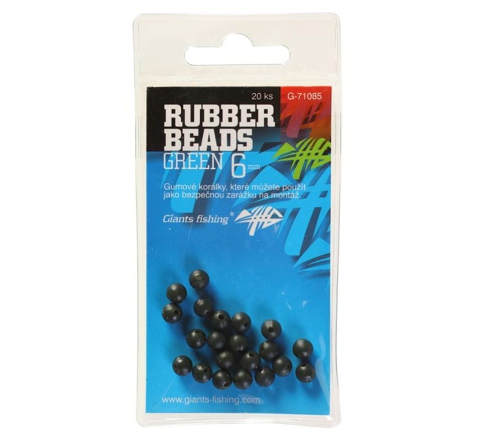 Giants Fishing Gumové kuličky Rubber Beads Transparent Green 20ks