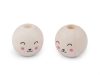 Dřevěné korálky s obličejem Ø16 mm 10 kusů