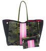 Neoprenová dámská plážová taška voděodolná kamufláž zeleno-černá NG13