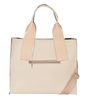 Elegantní větší béžová dámská kabelka do ruky S684 GROSSO
