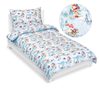 Povlečení dětské - Vánoce Modrá,Bílá,Červená 90/CH1 140x200, 70x90 cm