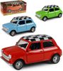 Auto Mini Cooper retro kovové 11cm zpětný chod 4 barvy
