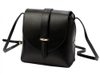 Kožená moderní malá dámská crossbody kabelka černá