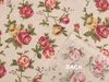 Bavlněná metráž / imitace lnu hrubší, růže METRÁŽ