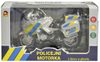 Motorka policejní kovová 12cm volný chod design česká policie CZ