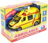 Auto sanitka 14,5cm žlutá ambulance na baterie Světlo Zvuk plast