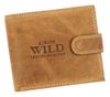 Koňakově hnědá pánská peněženka z broušené kůže RFID v krabičce WILD