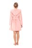 Krátký dámský župan s kapucí Flora růžová perla 48 56 3050