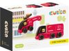 CUBIKA DŘEVO Hasiči set autíčko + vrtulník *DŘEVĚNÉ HRAČKY*