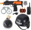 Policejní dětská sada samopal s přilbou a doplňky speciální jednotky SWAT