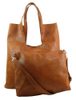 Velká černá shopper dámská kabelka s crossbody uvnitř