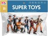 Kovbojové se zbraněmi plastové akční figurky 9cm set 6ks v sáčku