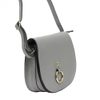 GREGORIO Kožená dámská crossbody kabelka šedá