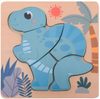 JOUECO DŘEVO Puzzle baby vkládací Dino na desce velké dílky 3 druhy